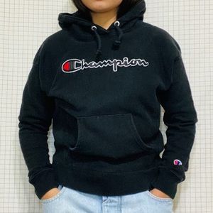 Black Reverse Weave Champion Hoodie🧨